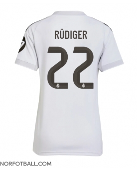 Billige Fotballdrakt Real Madrid Antonio Rudiger #22 Replika Hjemmedrakt Dame 2025-26 Kortermet